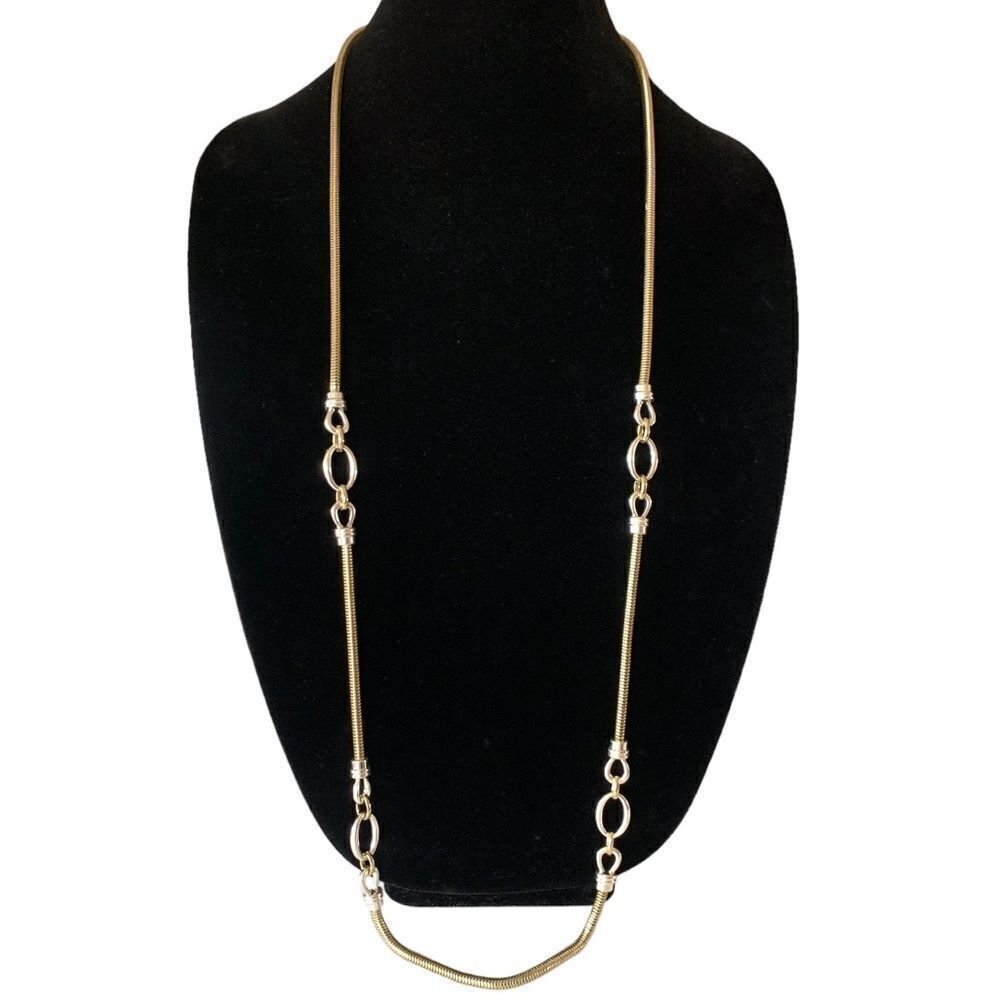 Mixed Metal Snake Chain Necklace